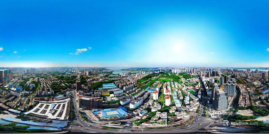HDR city building panorama texture