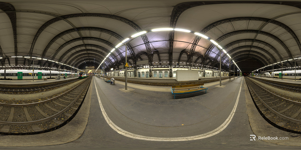 Night HDR Metro Train Waiting Area texture