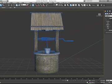 Retro old wooden well model texture (ID:ffaeh634586)