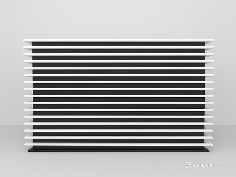 Black and white striped wall panel interior decoration texture