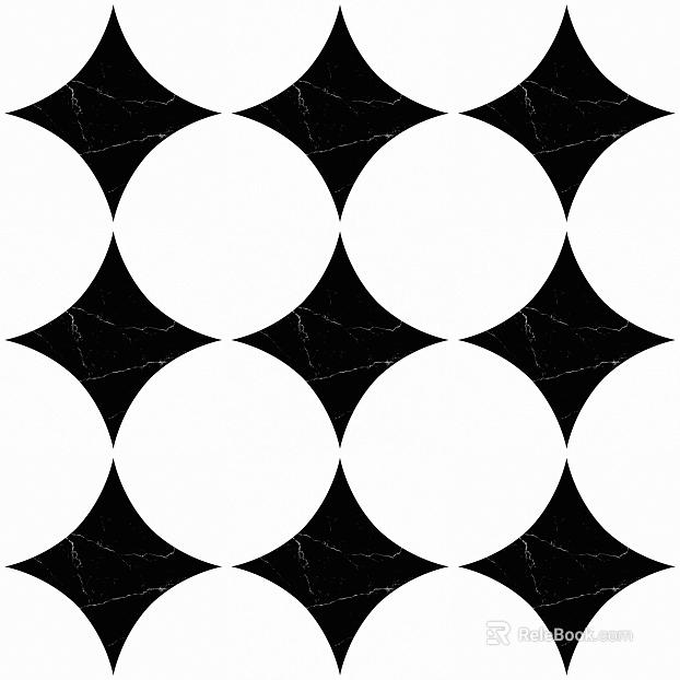 Modern simple black and white geometric tiles texture