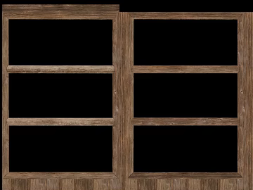 Retro Style Tan Wooden Door Interior Door 3d model