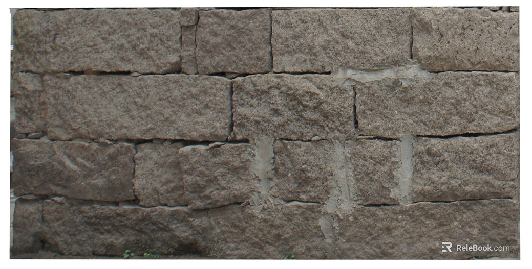 Taupe rubble courtyard wall stone texture