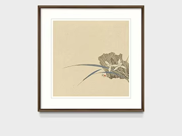Chinese Orchid Plant Decorative Painting texture (ID:ffaeh403384)
