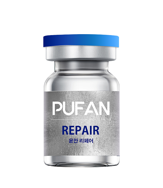 PUFAN silver foil glass medicine bottle texture