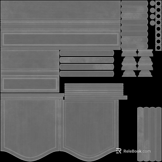 Grey Stone Wall Line Architectural Decorative Component texture
