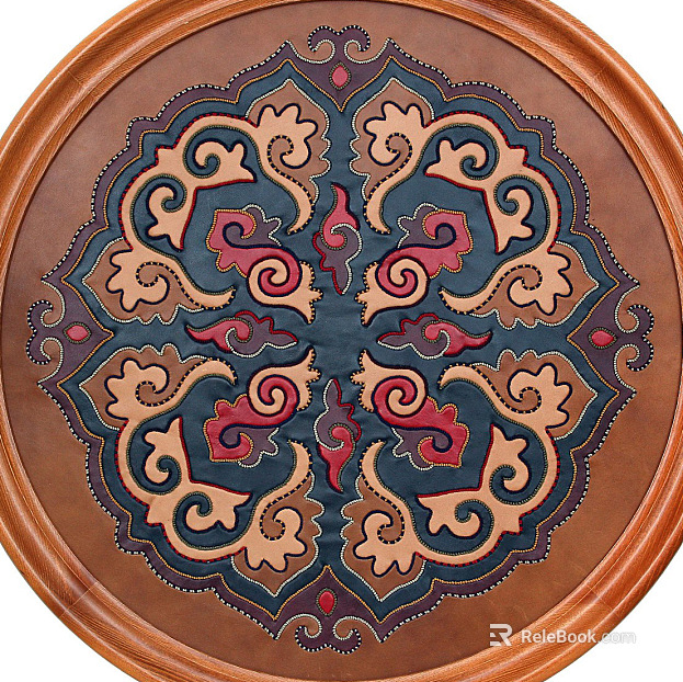 circle frame painting texture