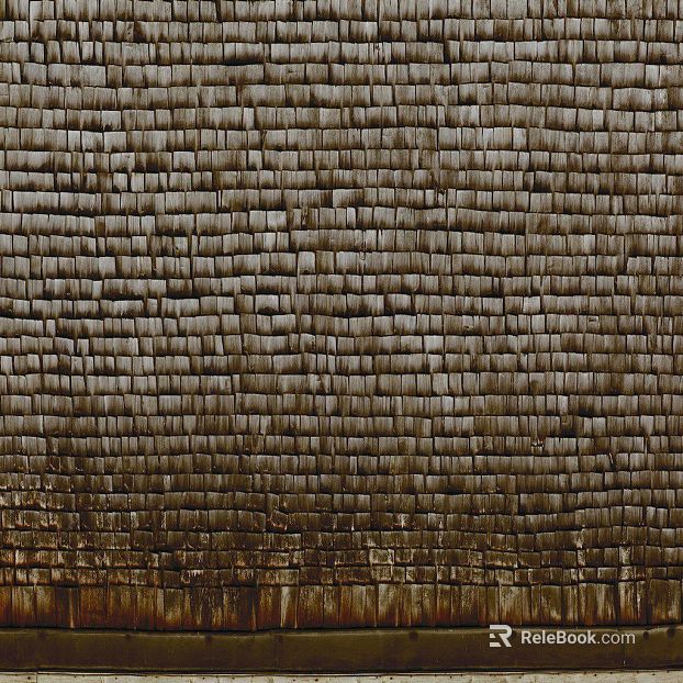 Dark brown carbonized wood roof exterior wall texture