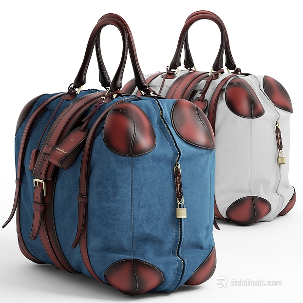 Ferragamo Suede Leather Travel Bag texture