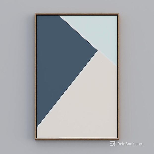 Morandi-toned geometric abstract decorative painting texture