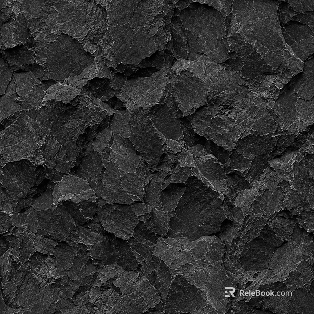 Black rubble wall decoration texture