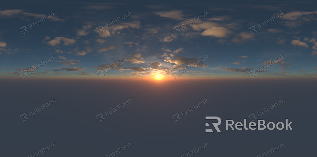 Sunrise Sunset Cloudy Blue Sky Landscape Landscape HDR texture