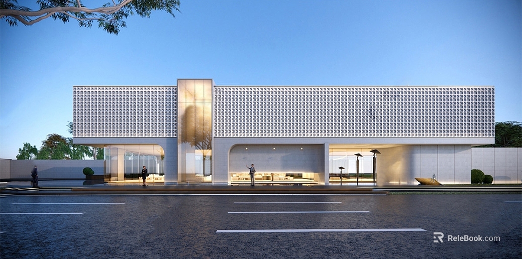 Modern Light Grey Perforated Aluminum Sheet Building Facade texture