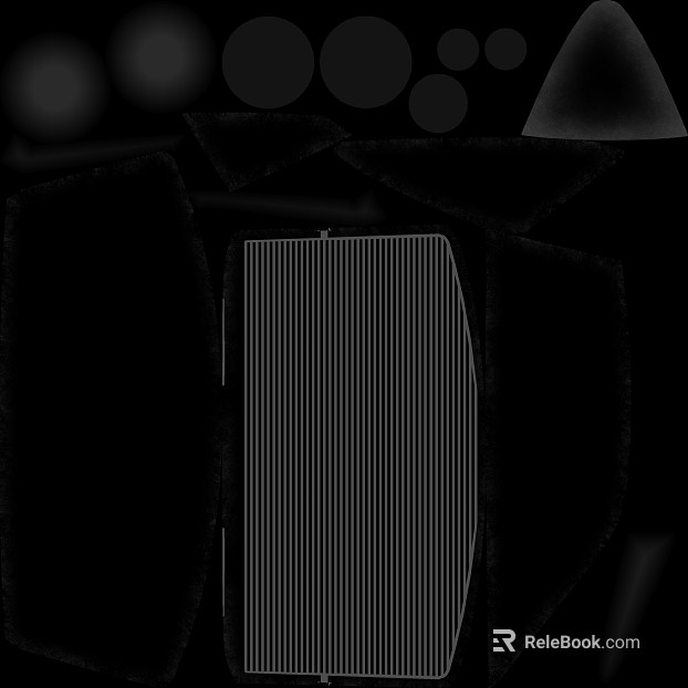Black and white normal map texture