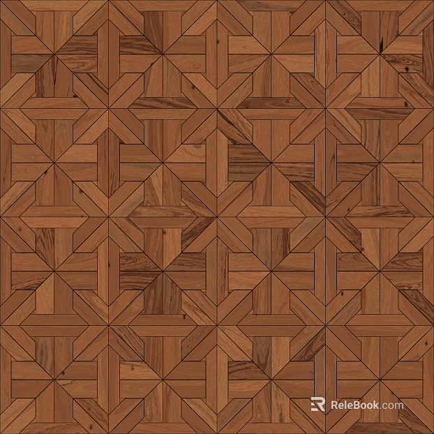 Dark Brown Solid Wood Parquet Floor texture