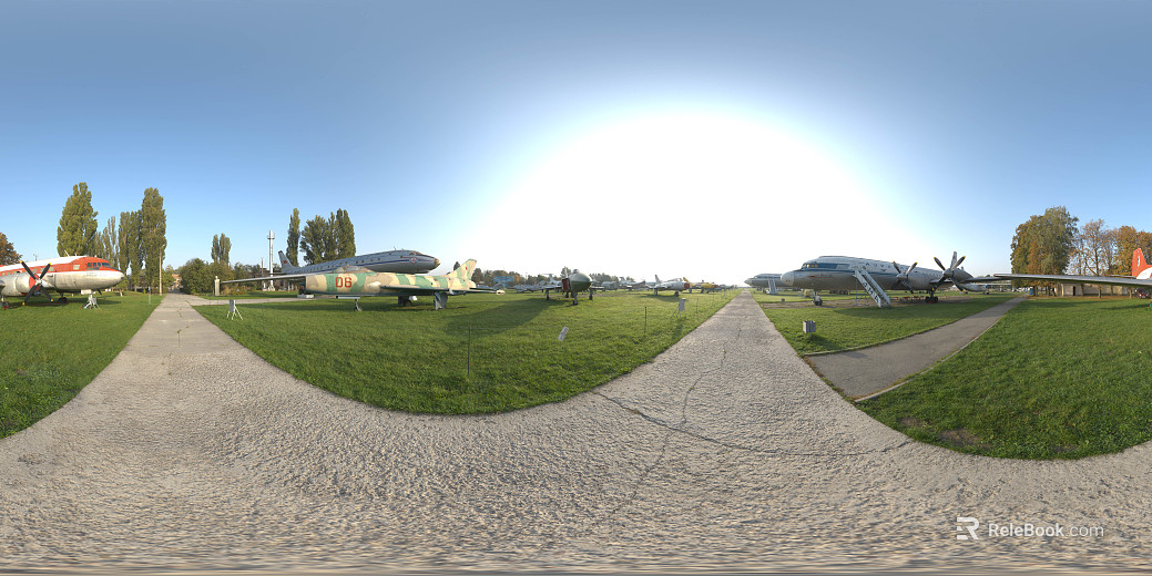 Park Parking Airport Airplane Lawn Daytime HDR texture