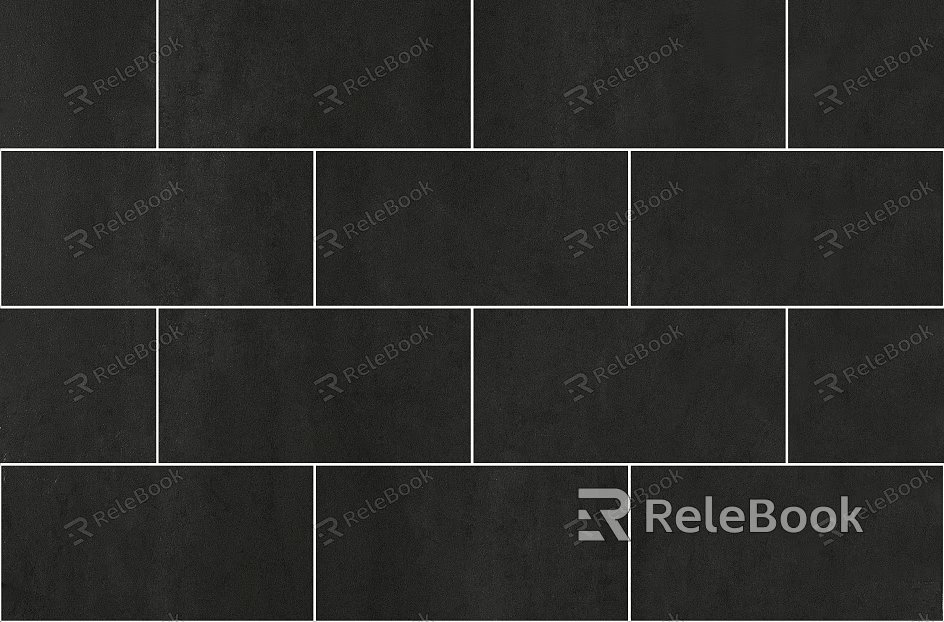 Plain Tile Staggering Black Marble Stone texture