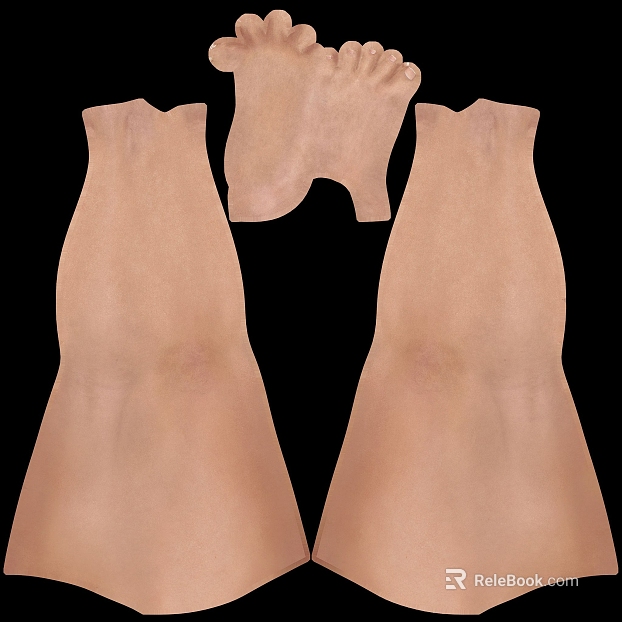 Light Skin Skin Skin Map for Human Legs and Feet texture