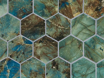Green Hexagon Porcelain Mosaic texture (ID:ffach484738)