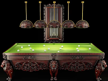 Classical style mahogany carved billiard table texture (ID:ffaeh257996)