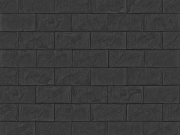 Dark gray cultural stone exterior wall tiles 3d model