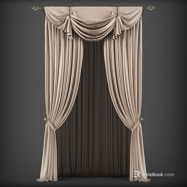 Beige velvet curtain living room bedroom application texture