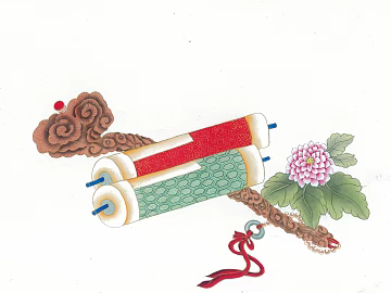 flower and bird decorative painting texture (ID:ffabf7319)