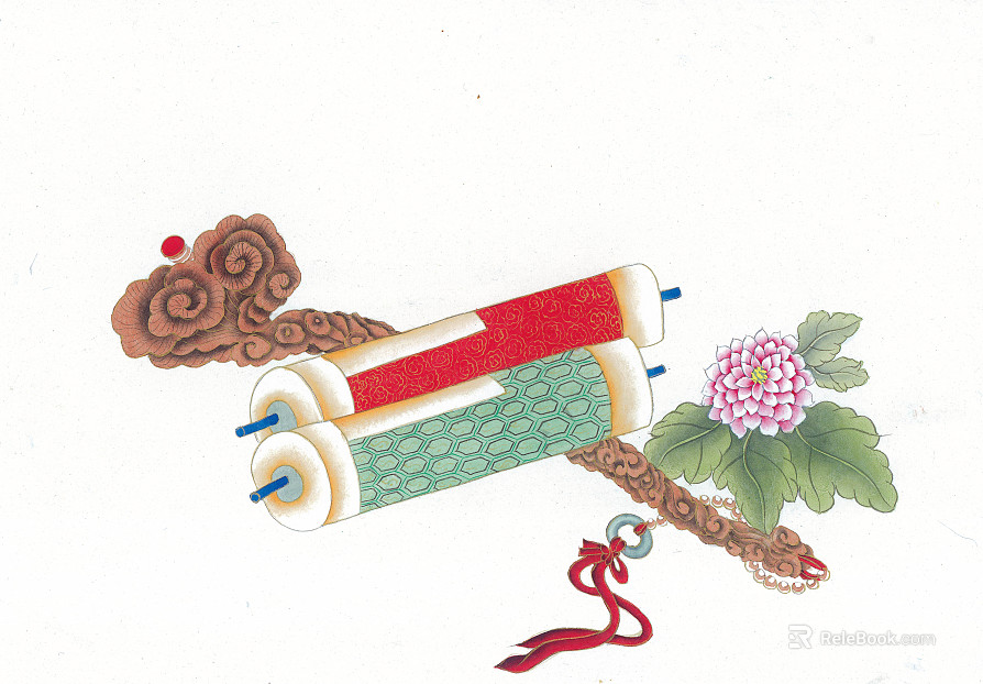 flower and bird decorative painting texture