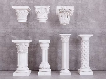 White Roman Column Marble Building Component texture (ID:ffaeh192886)