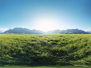Blue Sky White Clouds Lawn Hillside HDR texture (ID:ffach620255)