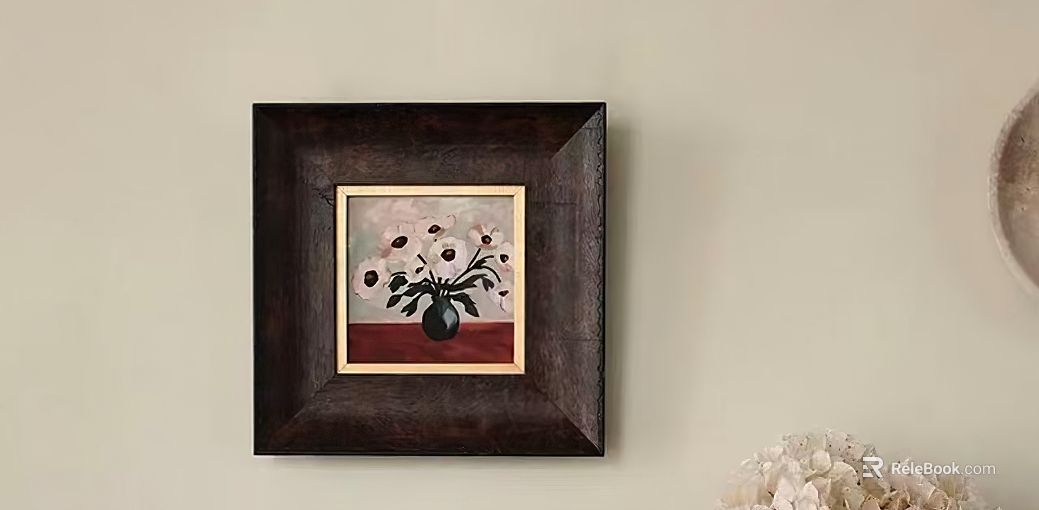 Retro Flower Still Life Decorative Painting Wall Hanging Painting texture