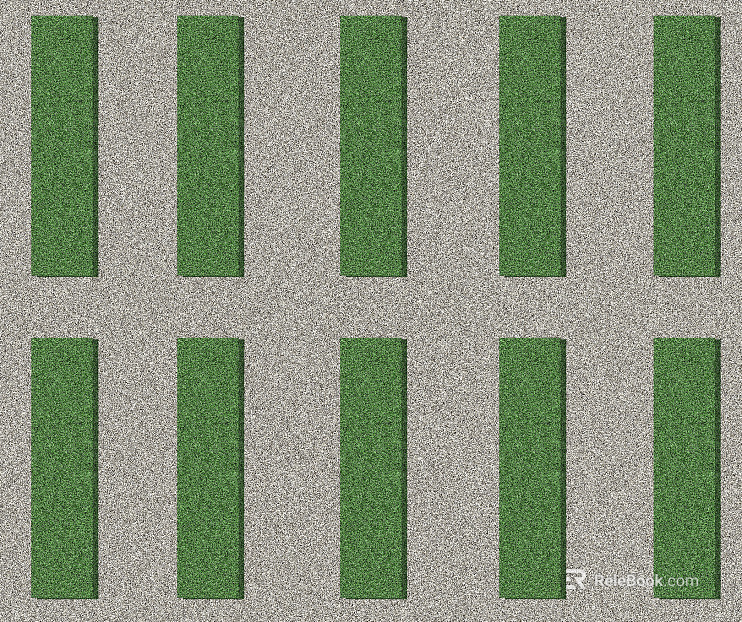 grass-planting brick texture