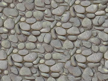 Silky gray cobblestone courtyard ground texture (ID:ffaeh579836)