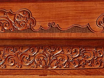Chinese style reddish brown wood carved cabinet door decoration texture (ID:ffaeh260146)
