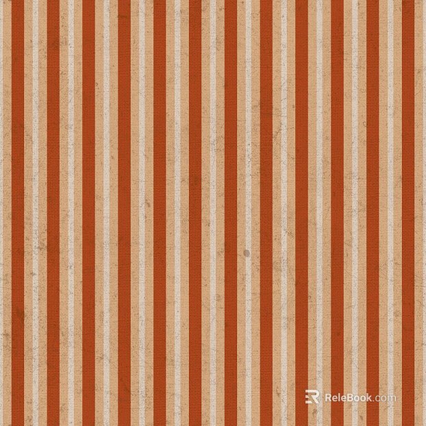 Orange Beige Vertical Stripe Fabric Wall Soft texture