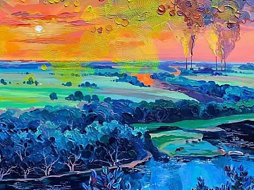 Color Cartoon Landscape Texture Oil Painting texture (ID:ffach343036)