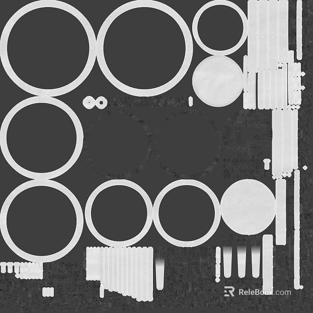 Black and white geometric bump map texture