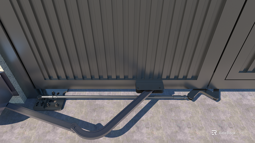 Dark gray metal door outdoor gate texture