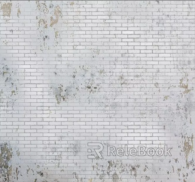 Black and white brick wall texture