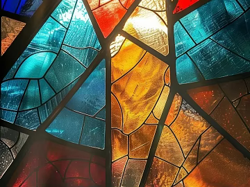 Stained Glass Art Glass Ice Crack Glass texture (ID:ffach368073)