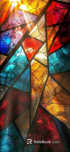 Stained Glass Art Glass Ice Crack Glass texture