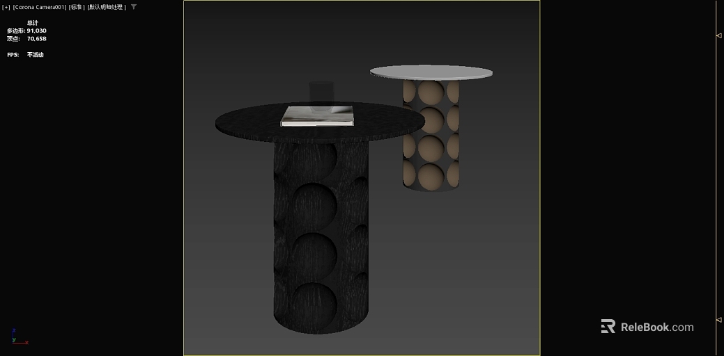 Black wood grain side table living room small table texture
