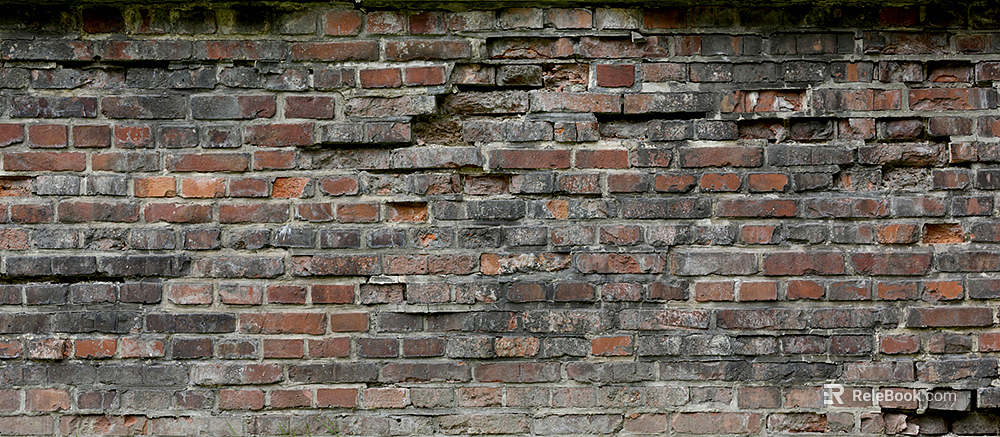 Brick wall Post-war wind red brick cement wall texture