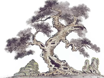 Ancient Tree Decorative Painting texture (ID:ffabf3176)