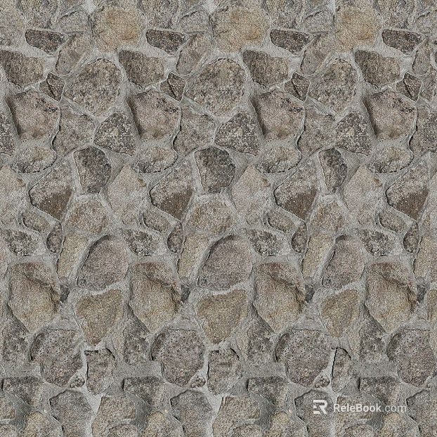 Taupe rubble outdoor wall stone texture