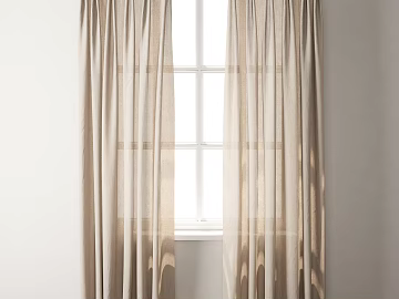 Beige Linen Curtain Bedroom Window Decorations texture (ID:ffaeh240096)