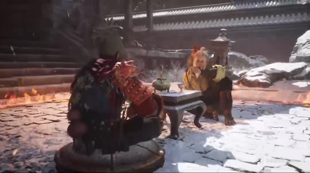 Chinese Antique Game Scene Map texture