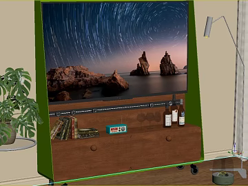 modern brown TV cabinet living room furniture texture (ID:ffaeh490284)