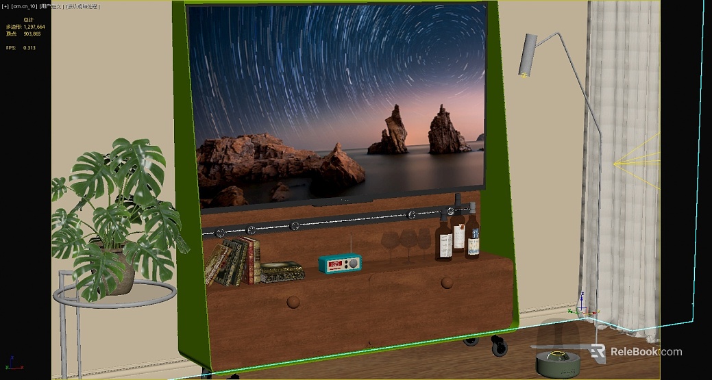 modern brown TV cabinet living room furniture texture