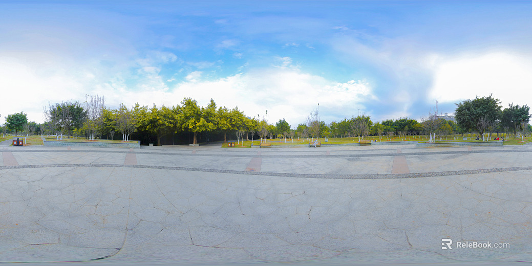 HDR City Eco Park Panorama texture